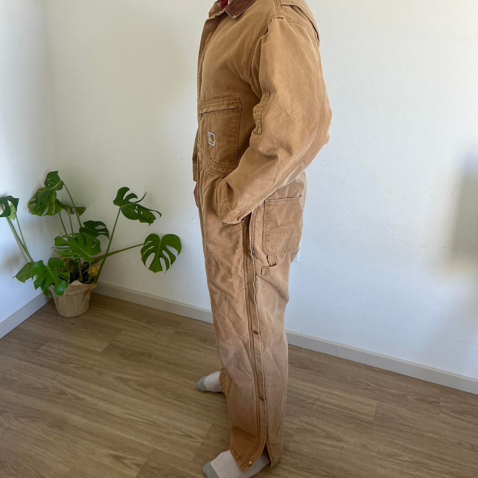 Carhartt Carhartt tan coveralls jumpsuit red insulation Size US 44 / EU 60 - 4 Thumbnail