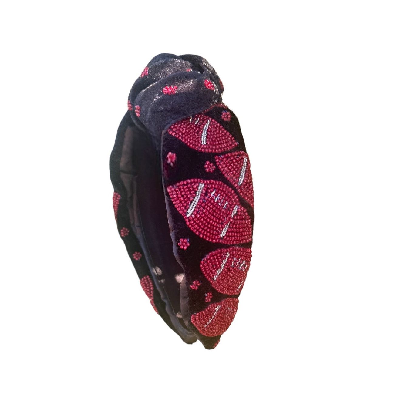 Other Beaded Football Knot Headband Trendy Accessory Sports Fans Size ONE SIZE - 4 Thumbnail