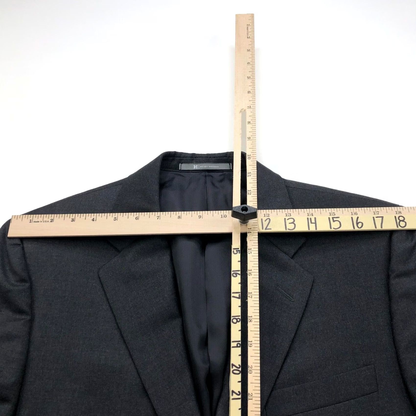Vintage Hickey Freeman Gray Blazer Sport Jacket 42R Loro Piana Super 120's Tasmanian Men Size 42R - 4 Thumbnail