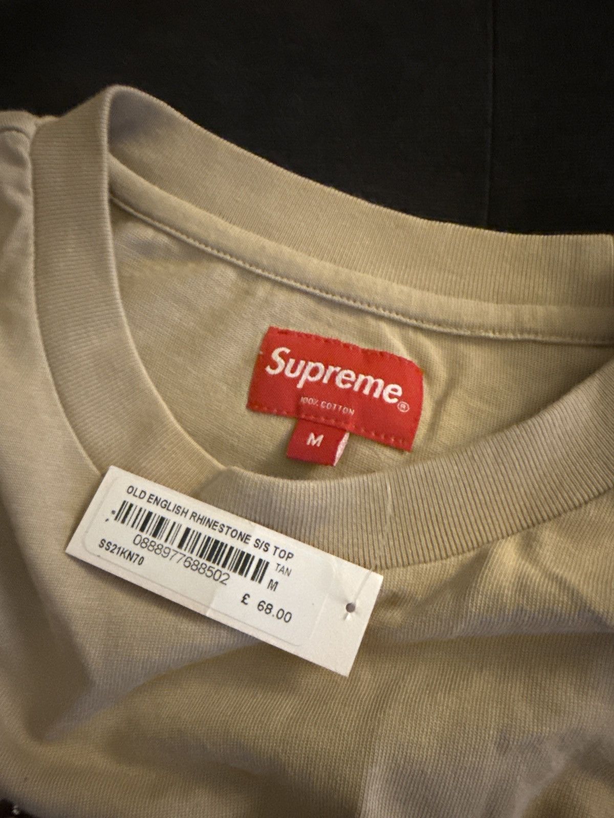 Supreme Supreme Old English Rhinestone Tee Sz M Size US M / EU 48-50 / 2 - 3 Thumbnail