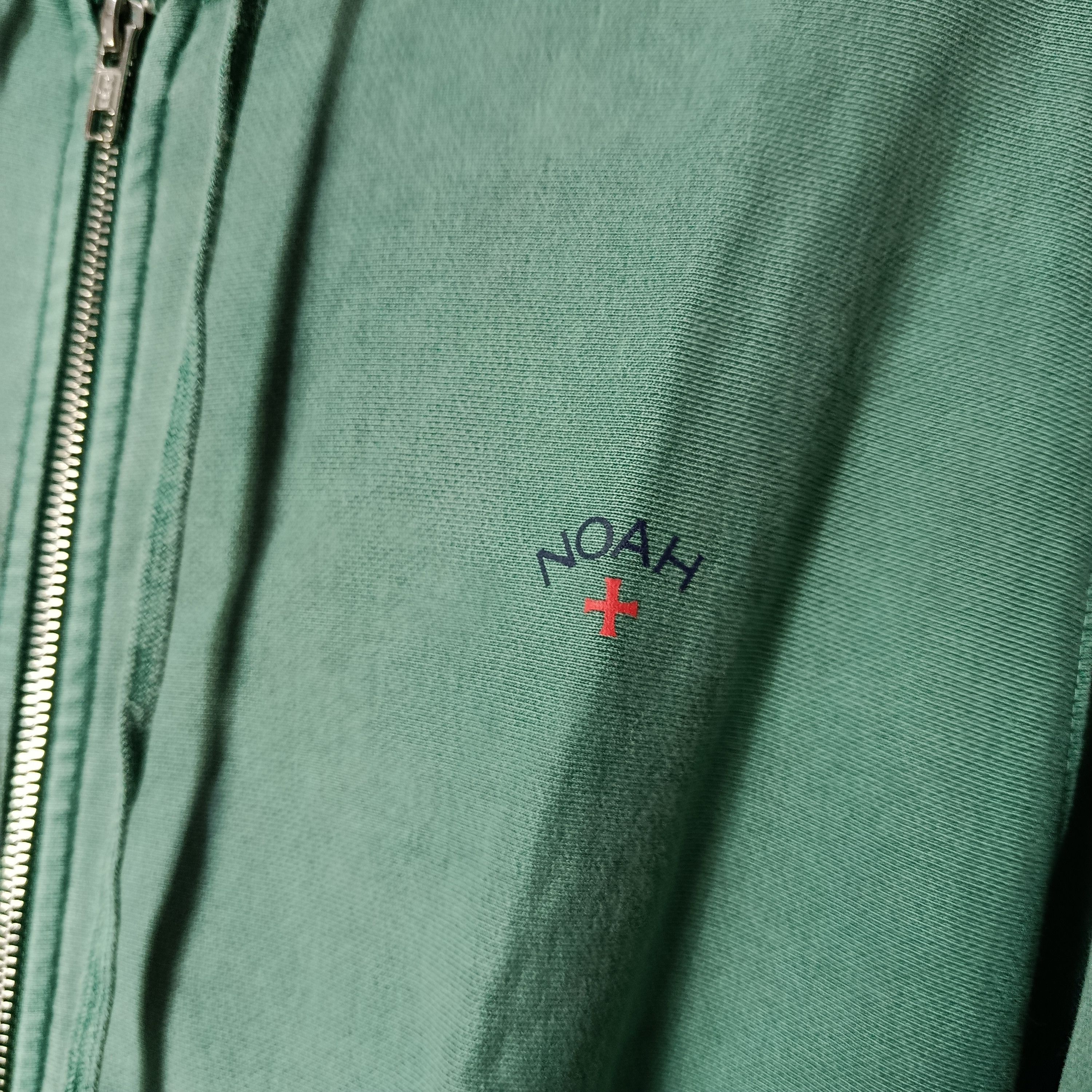 Noah Noah Cross Logo Zip Hoodie – Sea Green Size US XL / EU 56 / 4 - 4 Thumbnail