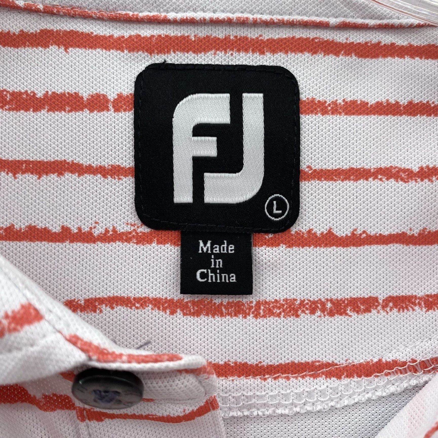 Footjoy Footjoy Polo Shirt Adult Large White Striped Athletic Fit Golf Casual Outdoor FJ Shirt Men's Polo Size US L / EU 52-54 / 3 - 4 Thumbnail