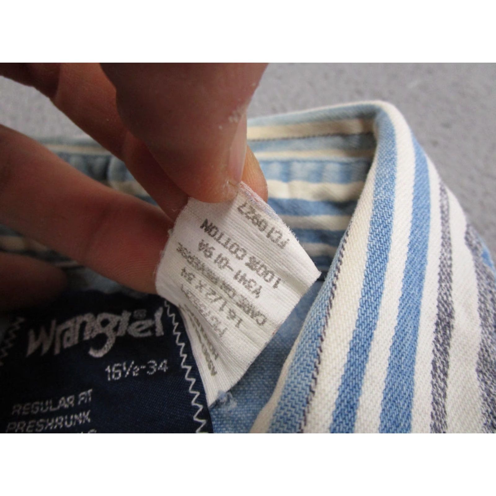 Wrangler VINTAGE Wrangler Striped Western Denim Shirt Button Up Size 34 Cowboy Rodeo 90s Y2K Mens Size US S / EU 44-46 / 1 - 3 Thumbnail