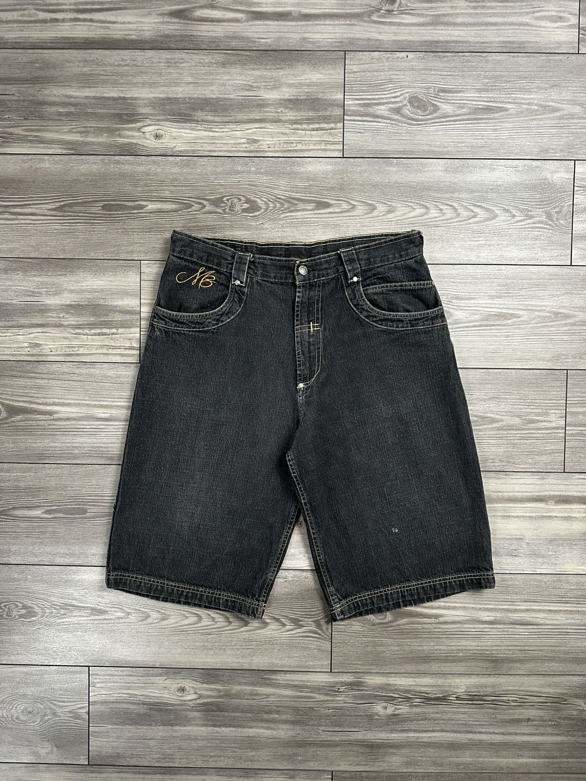 Crazy Y2K Tupac Makaveli Embroidered Baggy Denim Shorts