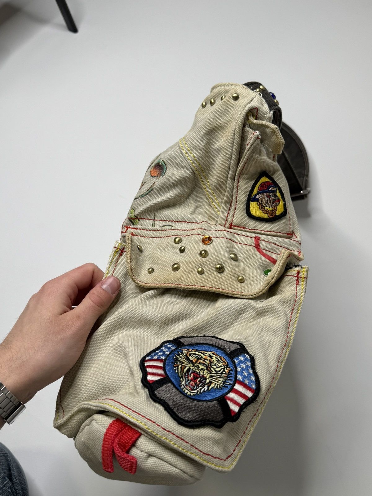 Ed Hardy Vintage Ed Hardy avant garde messenger bag swag skater sk8 Size ONE SIZE - 10 Thumbnail