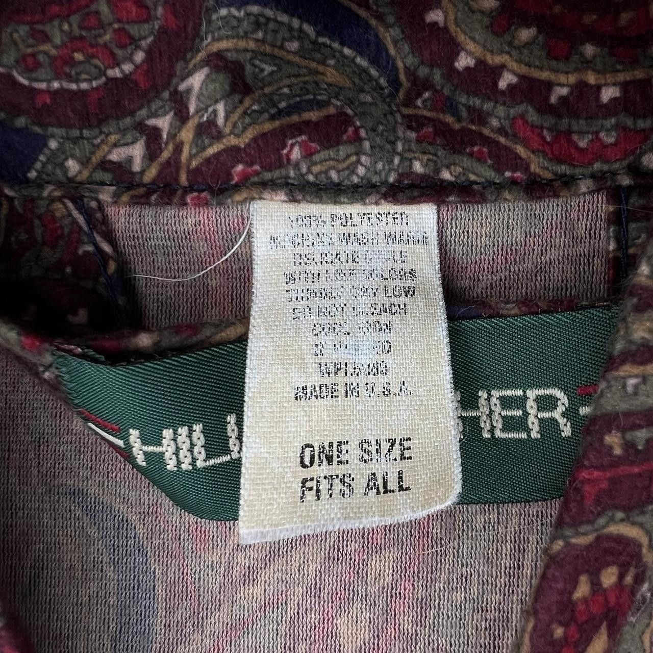 Vintage Vintage 90s Burgundy Paisley Robe Made in USA Size ONE SIZE - 4 Thumbnail