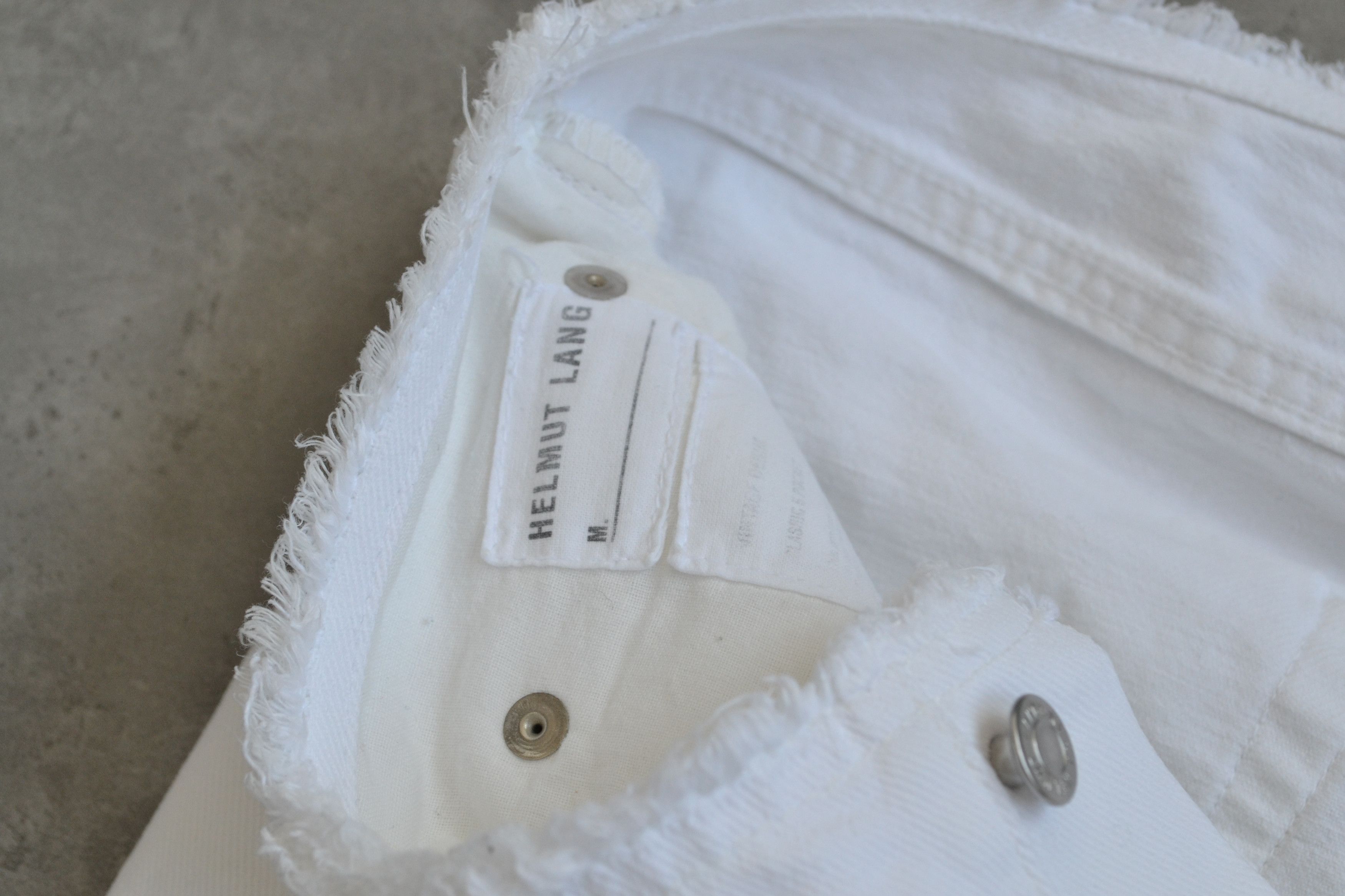 Helmut Lang 🔴 HELMUT LANG Jeans White Denim Pants 90s Cotton Pockets Size US 33 - 4 Thumbnail
