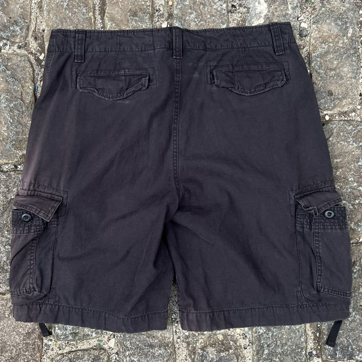 Vintage 2000s Rothco Cargo Shorts — Sunfaded Black “Ghost Dog” Size US 34 / EU 50 - 3 Thumbnail