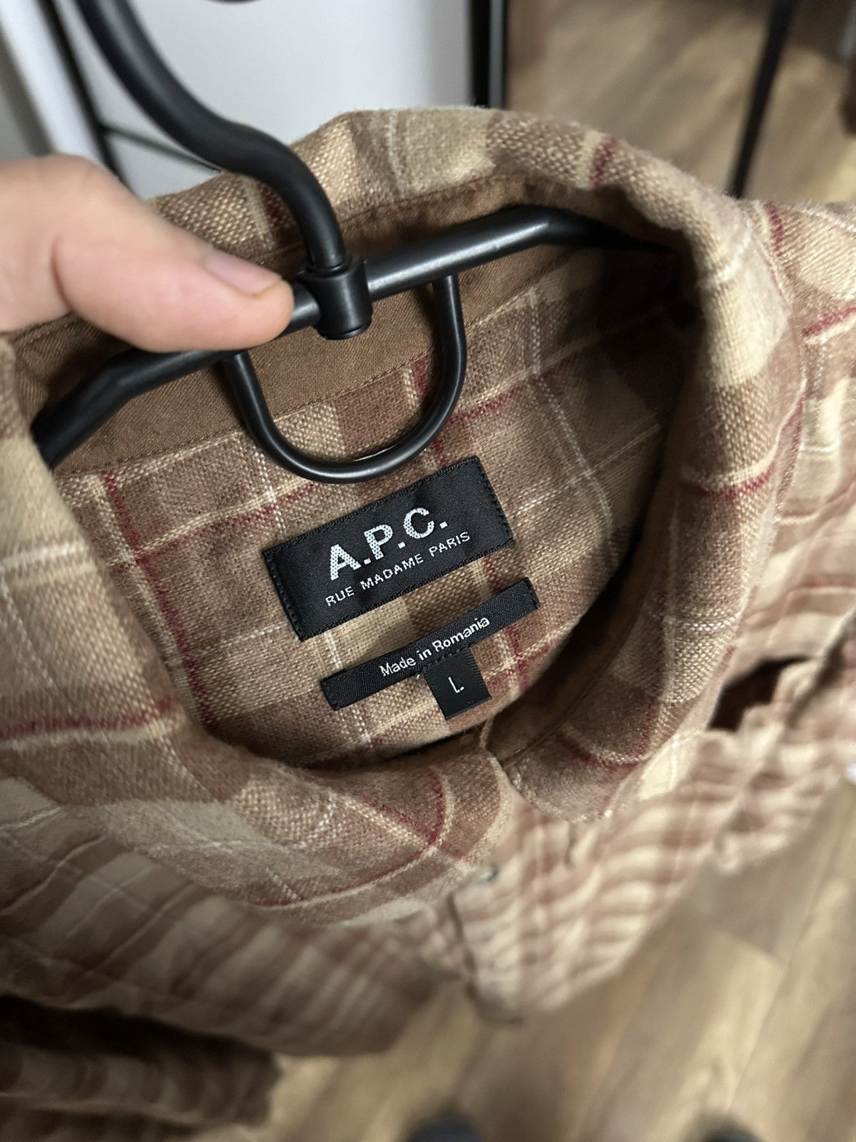 A.P.C. A.P.C. Rue Madame Paris Shirt Button Up Long Sleeve Flannel Size US L / EU 52-54 / 3 - 10 Thumbnail
