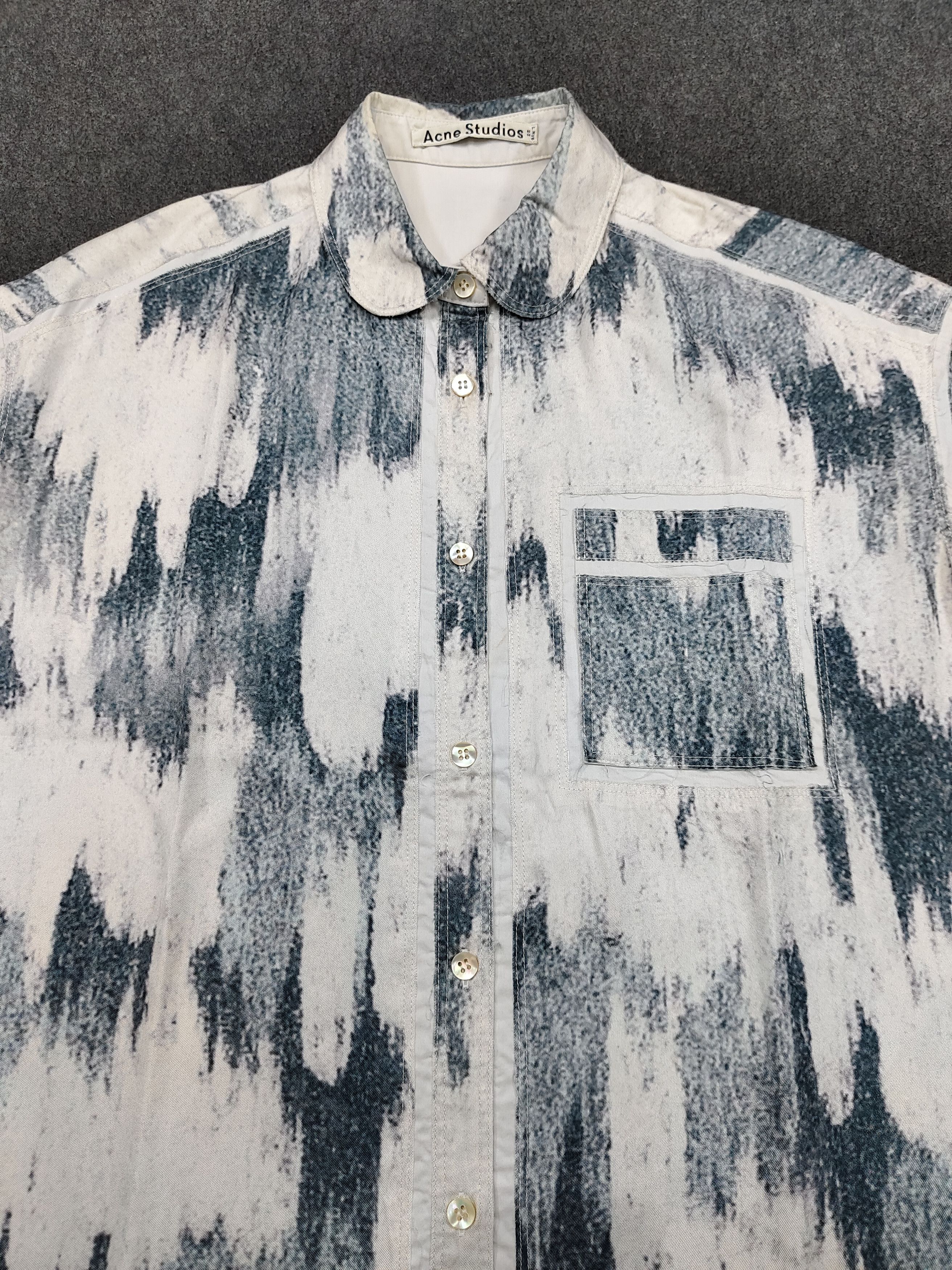Acne Studios SS14 Acne Studios- Abstract Rogue Silk Patch Panel Shirt Size M / US 6-8 / IT 42-44 - 5 Thumbnail