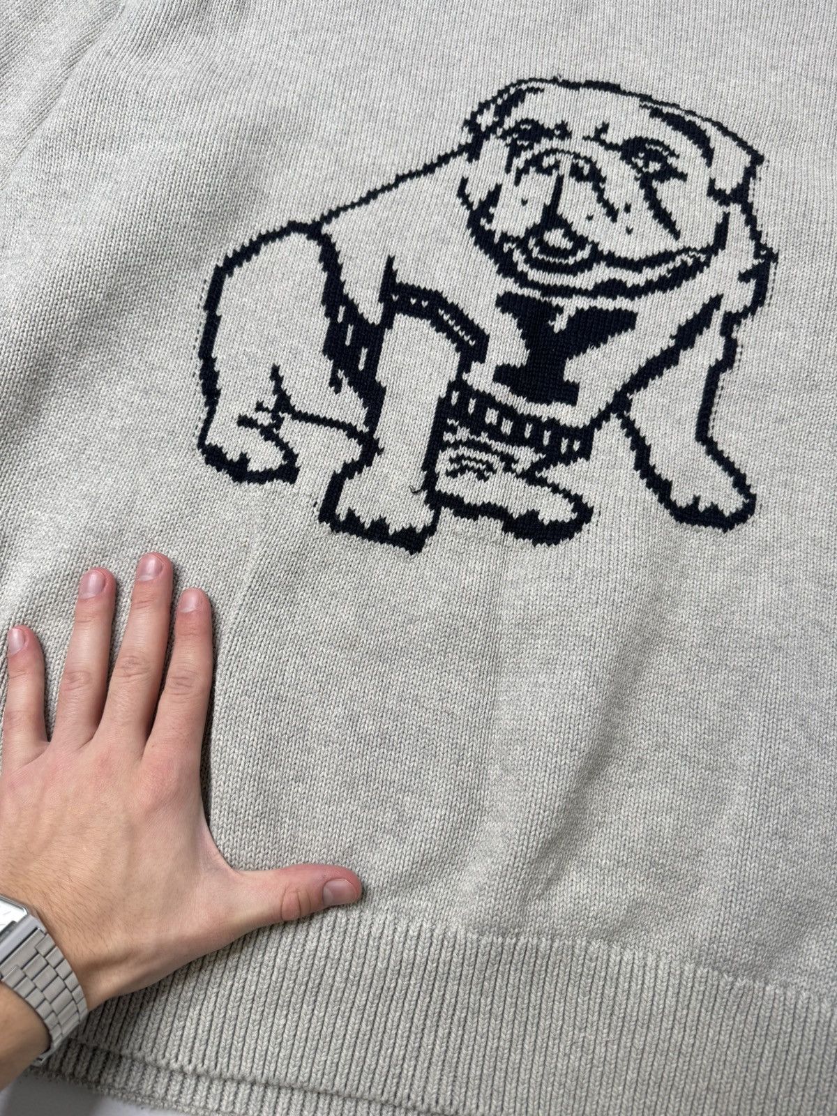 Vintage Vintage Yale bulldog sweater knit y2k 00s avant garde skater Size US L / EU 52-54 / 3 - 4 Thumbnail