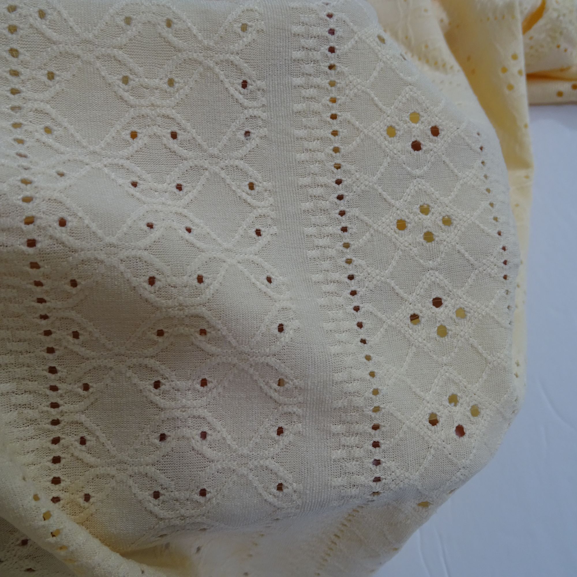 Other Yellow Sleeveless Eyelet Muscle Tank Top See Thru Size XL Size XL / US 12-14 / IT 48-50 - 4 Thumbnail