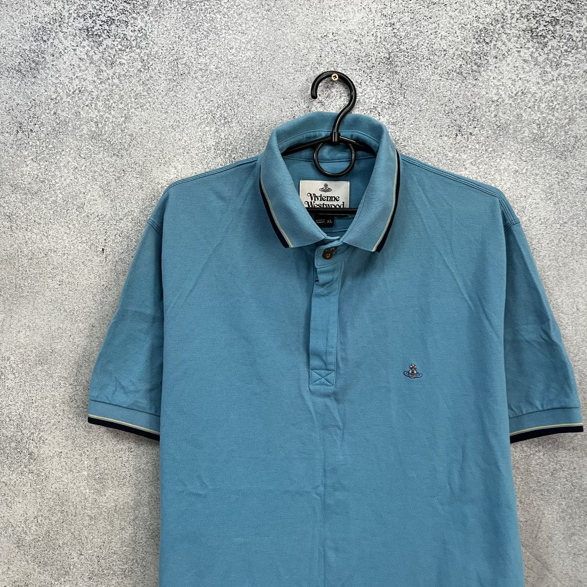Vivienne Westwood Vivienne Westwood Polo T-Shirt Small Orb Logo Blue Size XL Size US XL / EU 56 / 4 - 3 Thumbnail
