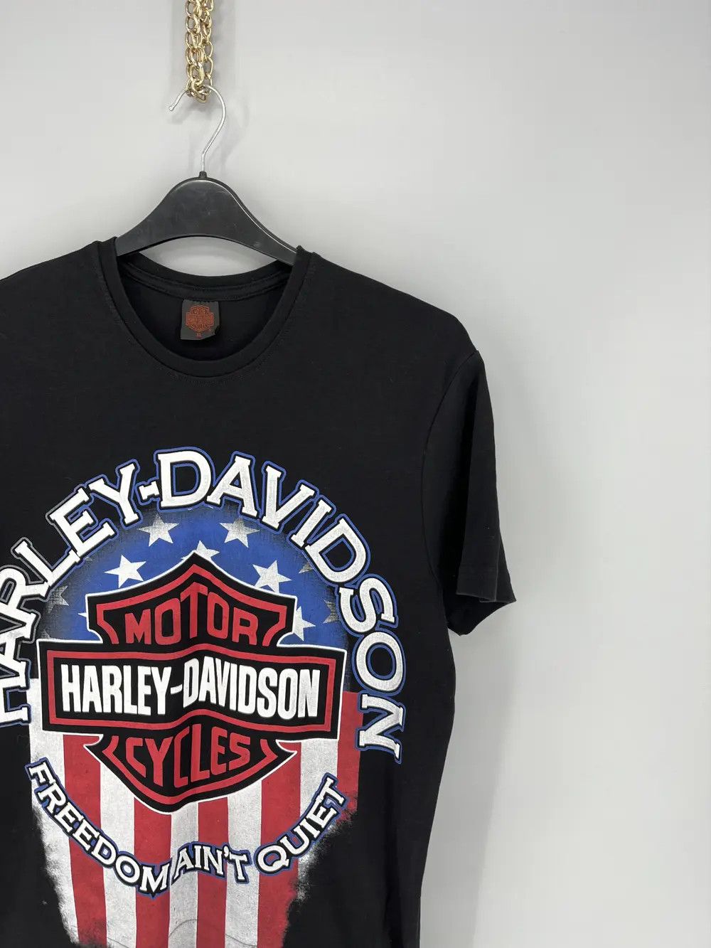 Harley Davidson Y2K Harley Davidson Freedom American Flag Tee Size US XL / EU 56 / 4 - 5 Thumbnail