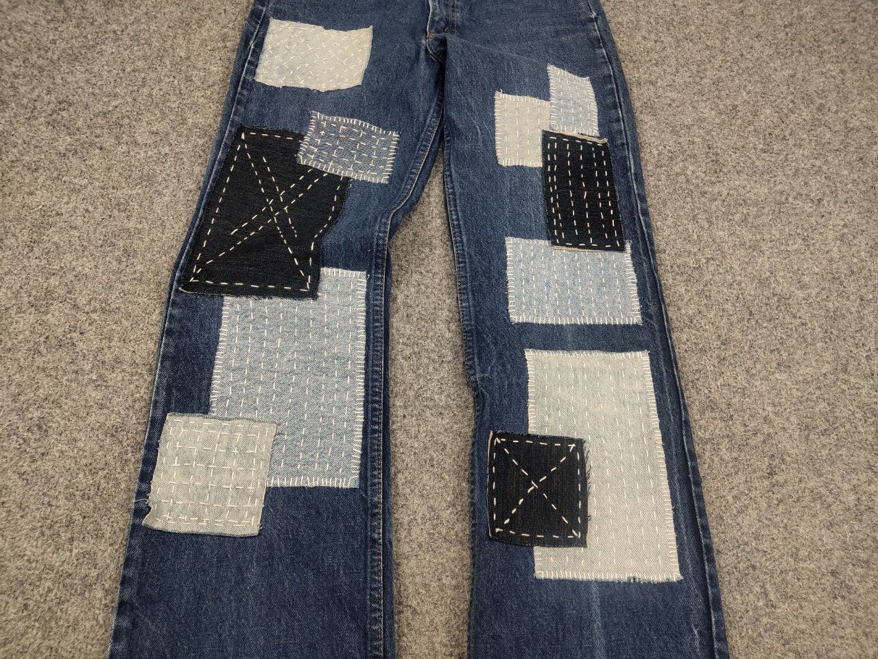 Levi's Vintage 90's levis 517 Sashiko Japan Patchwork Denim Jeans Size US 30 / EU 46 - 4 Thumbnail