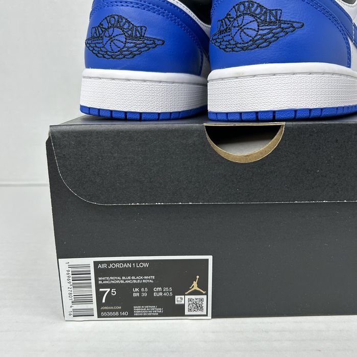 Nike Air Jordan 1 Low White/Royal Blue M7.5/W9 | Grailed
