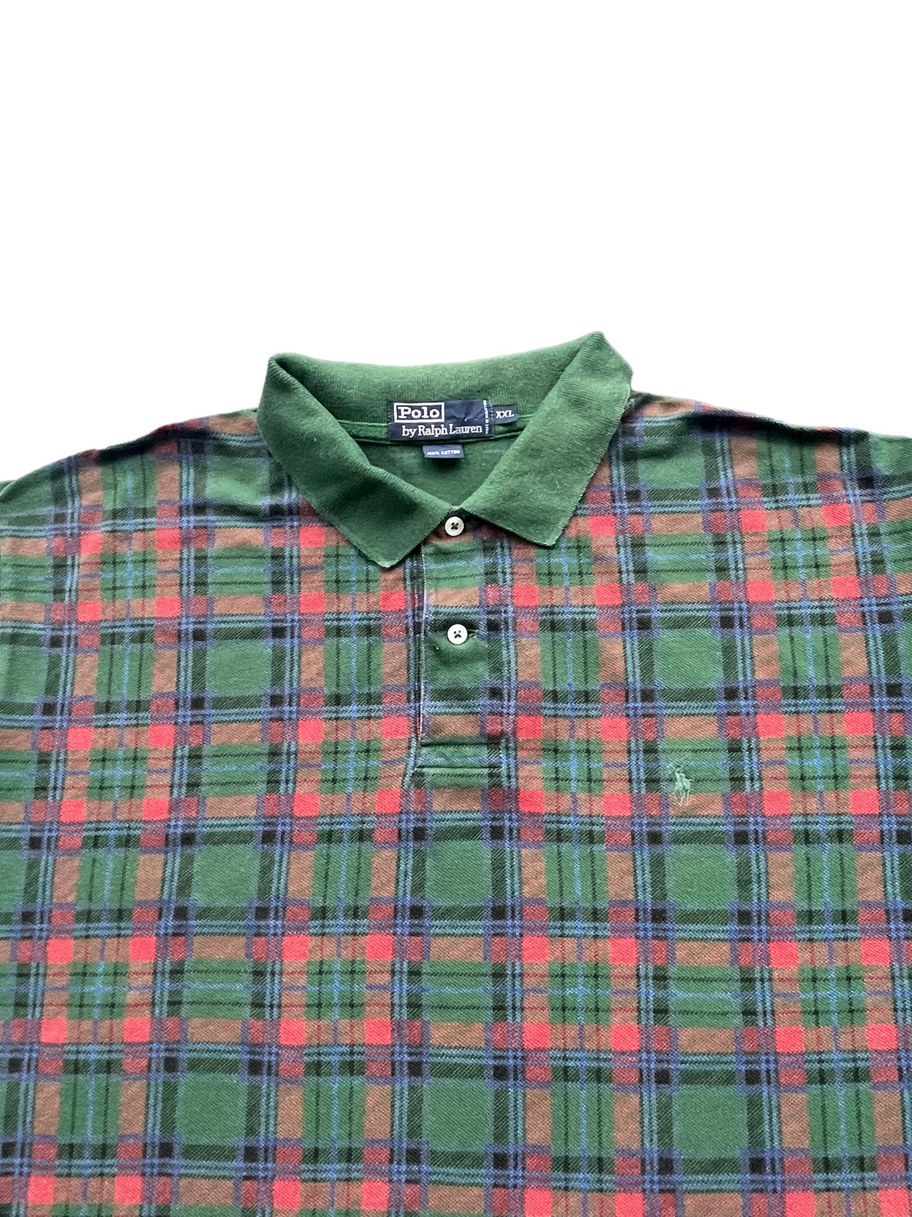 Designer × Polo Ralph Lauren × Vintage Vintage Polo Ralph Lauren Polo Tshirt Checkered Design Size US XXL / EU 58 / 5 - 3 Thumbnail
