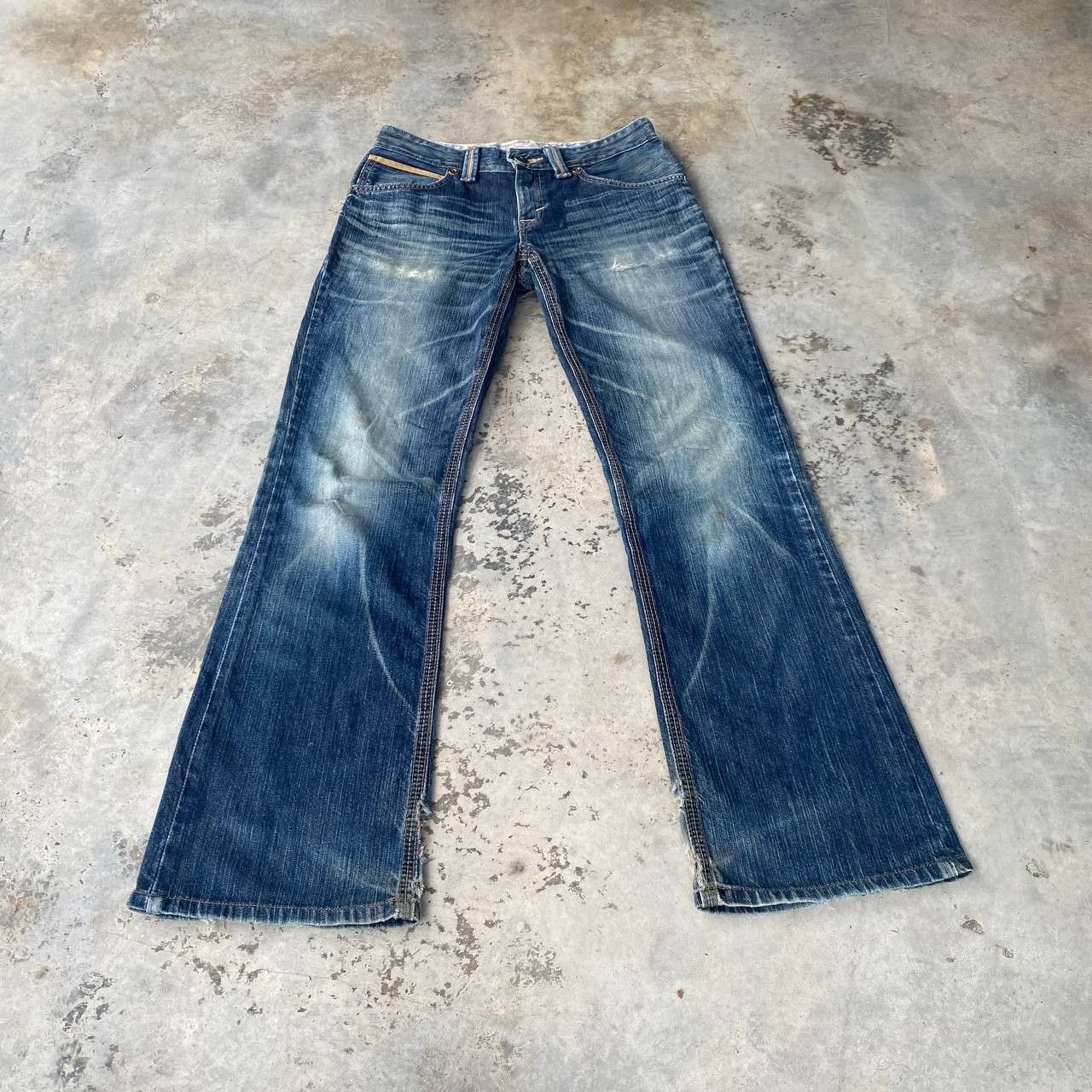 Edwin × Vintage FLARED✅VINTAGE EDWIN EXCLUSIVE BOOT CUT DISTRESSED DAMAGED Size US 29 - 2 Thumbnail