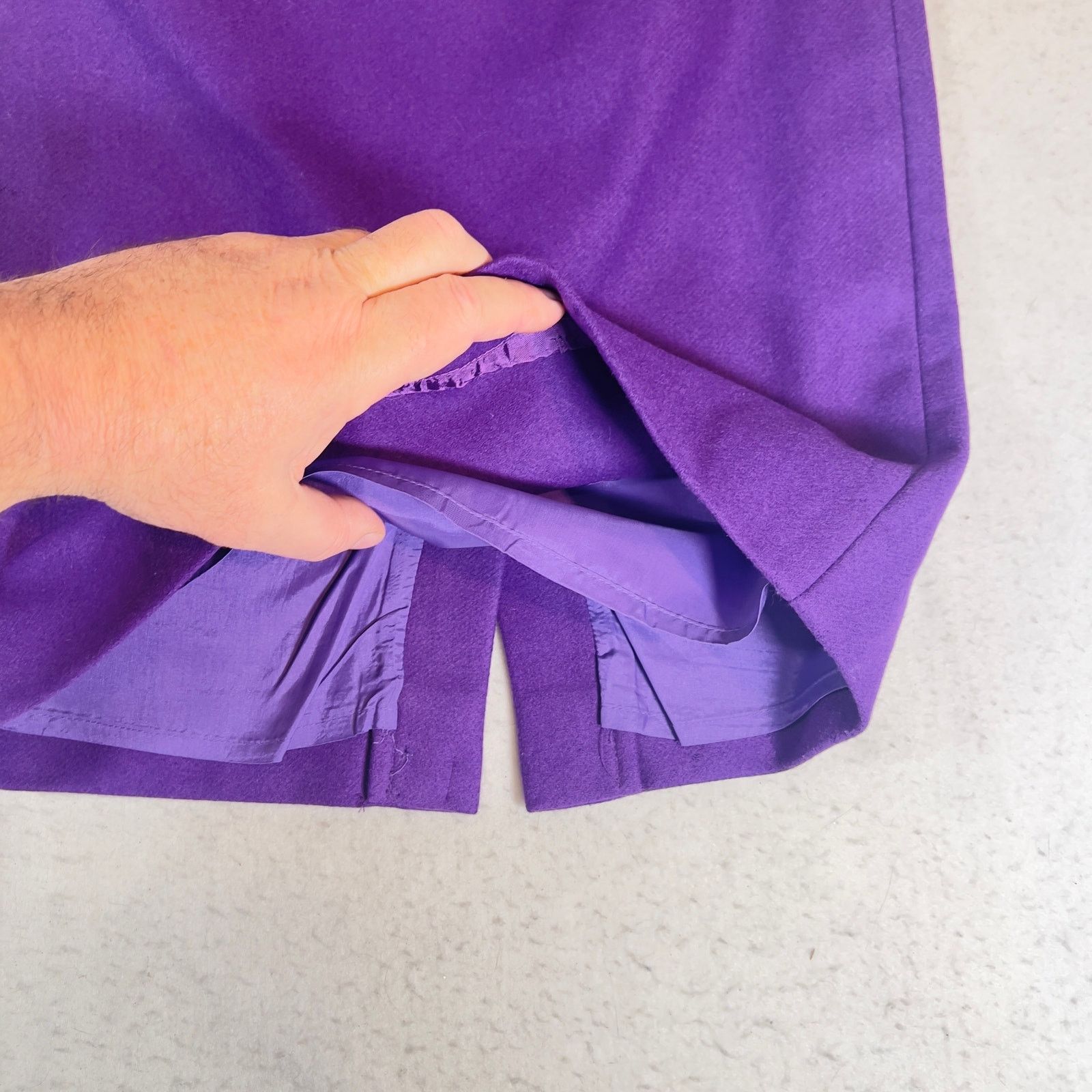 J.Crew J Crew The Pencil Skirt 0 Above Knee Wool Blend Purple Lined Size 25" / US 0 / IT 36 - 3 Thumbnail