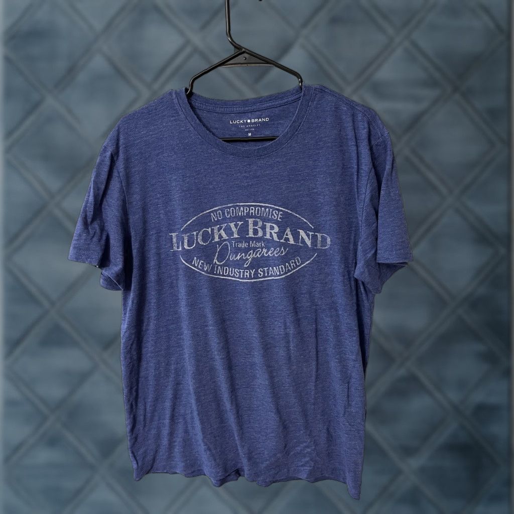 Lucky Brand Lucky Brand Shirt Medium Blue Men Logo Short Sleeve Tee Size US M / EU 48-50 / 2 - 1 Thumbnail