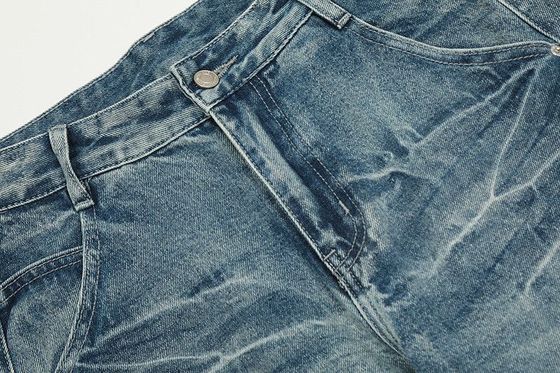 Jean American high street distressed loose straight leg jeans Size US 32 / EU 48 - 3 Thumbnail