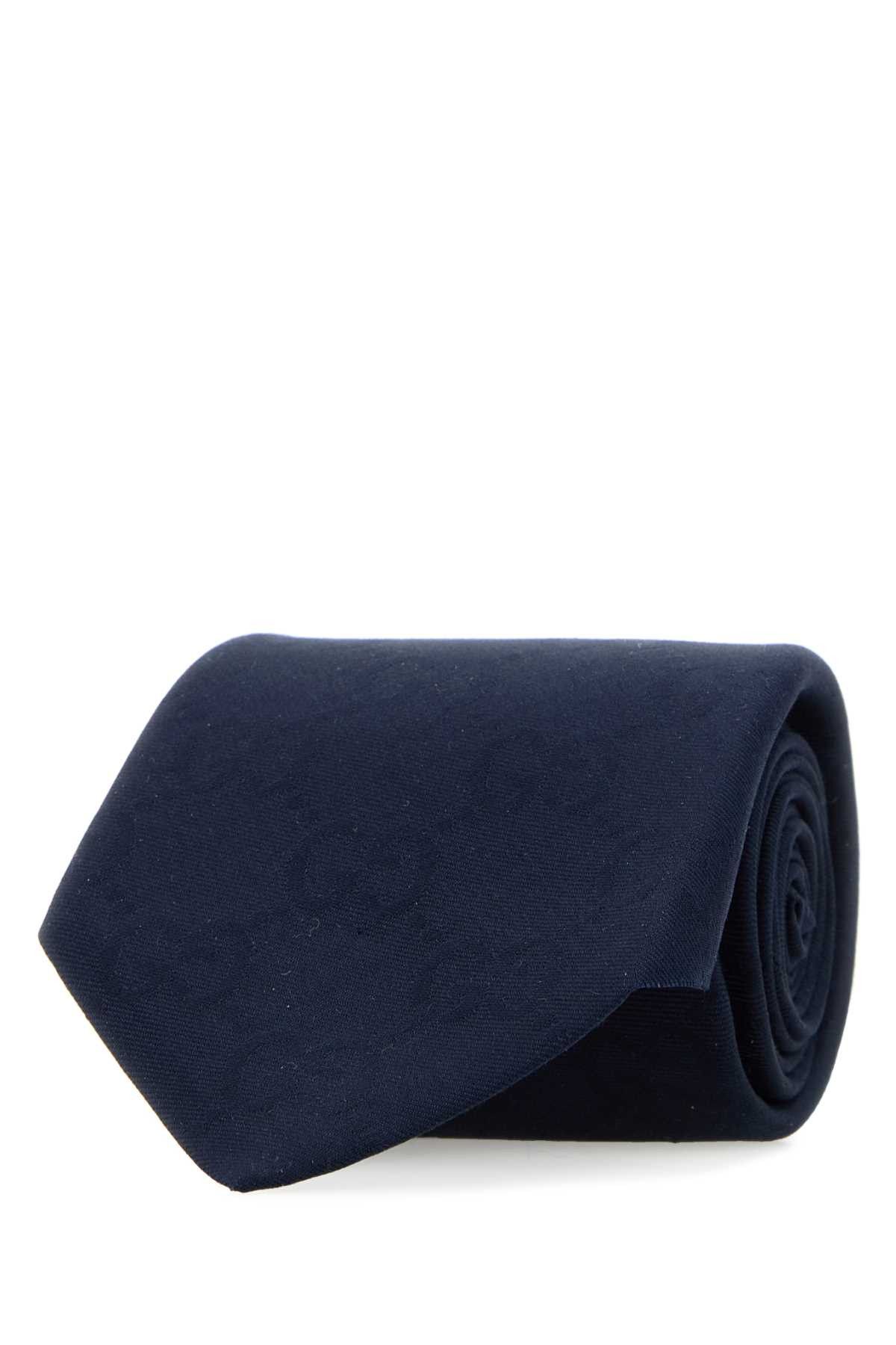 Gucci Dark Blue Jacquard Tie Size ONE SIZE - 1 Thumbnail