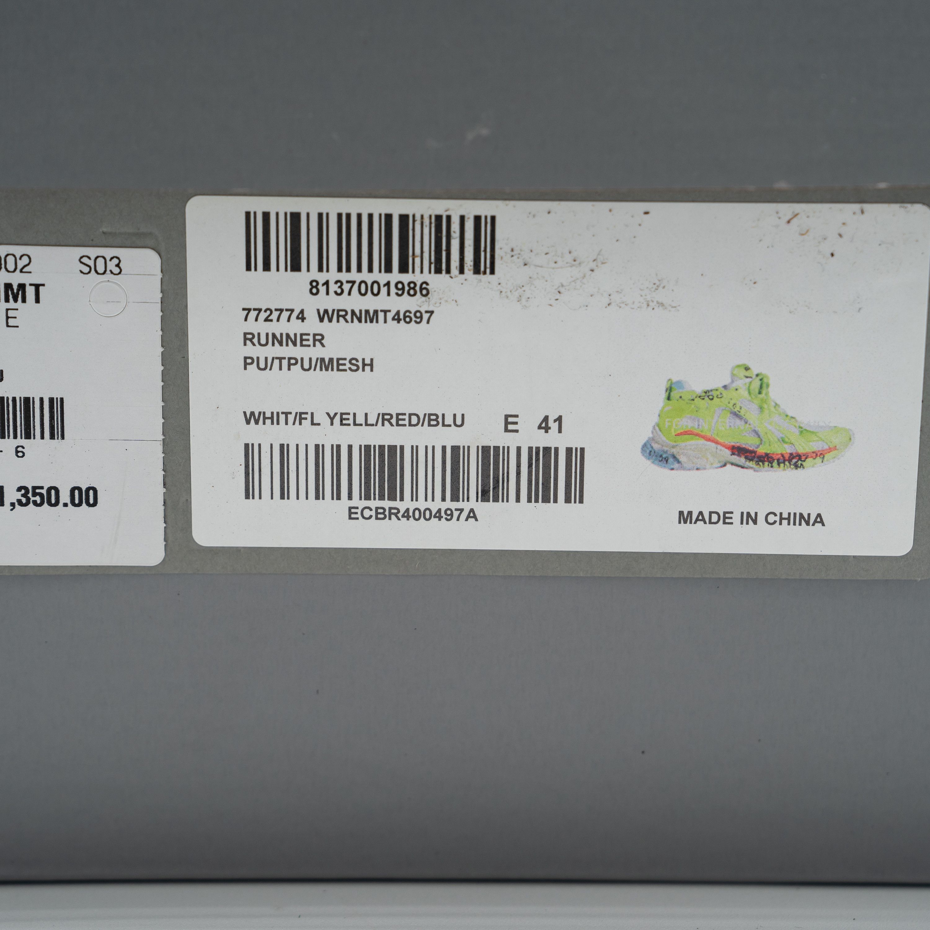 Balenciaga 41eu 8 US Balenciaga Runner Sneakers White Neon Green Yellow Size US 8 / EU 41 - 14 Thumbnail