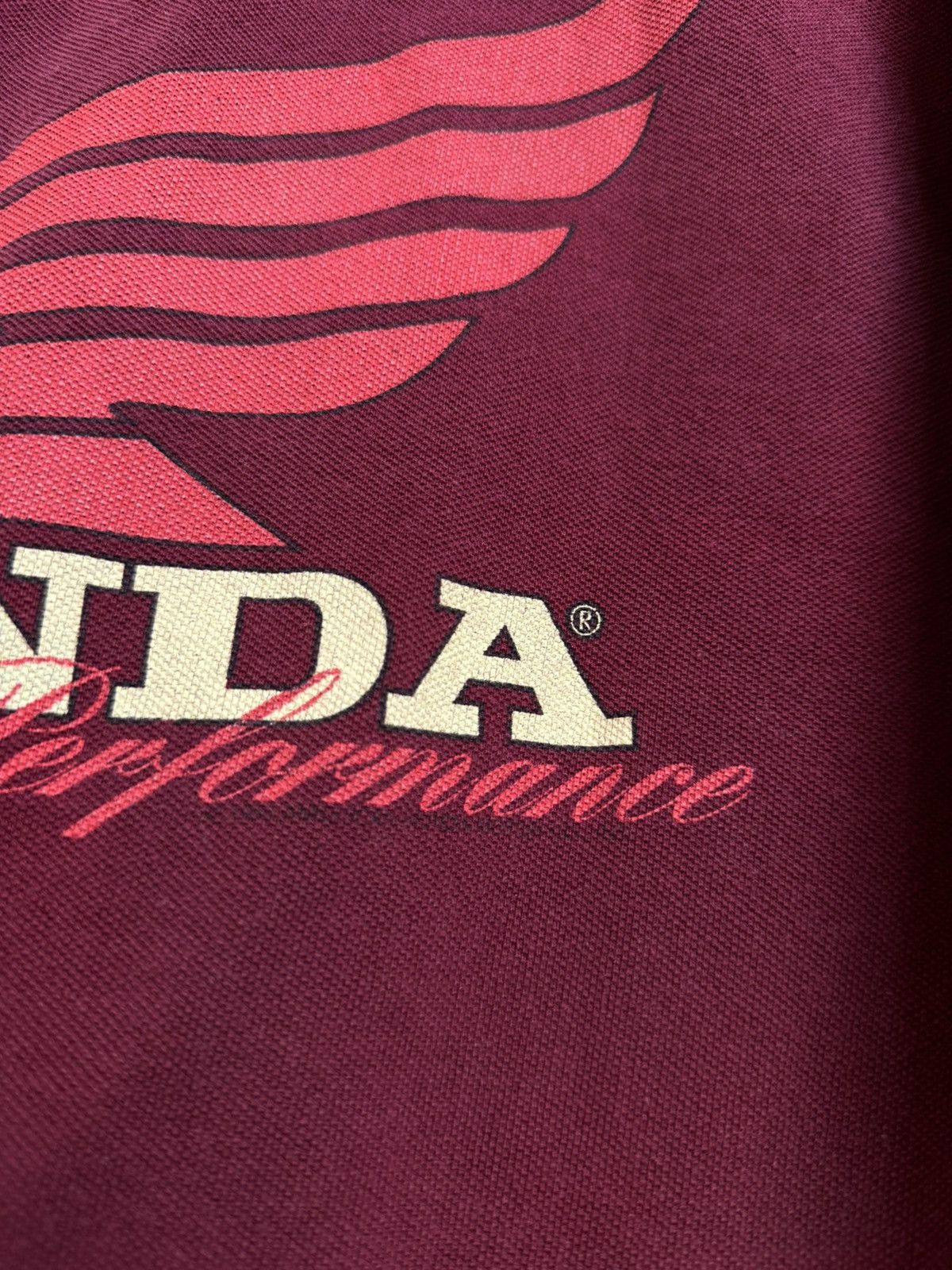 Honda Vintage 90s Honda Legendary Performance Rare XL Maroon Drip Size US XL / EU 56 / 4 - 7 Thumbnail