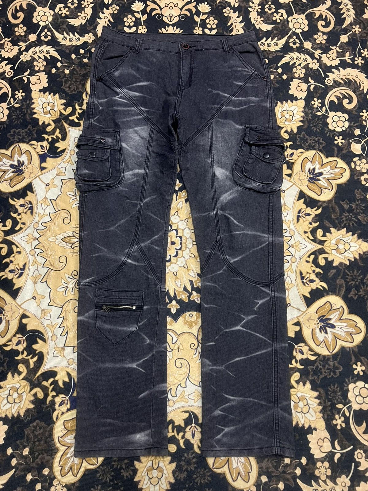 Japanese Brand × Vintage UNKNOWN DISTRESSED CARGO PANT Size US 30 / EU 46 - 1 Thumbnail