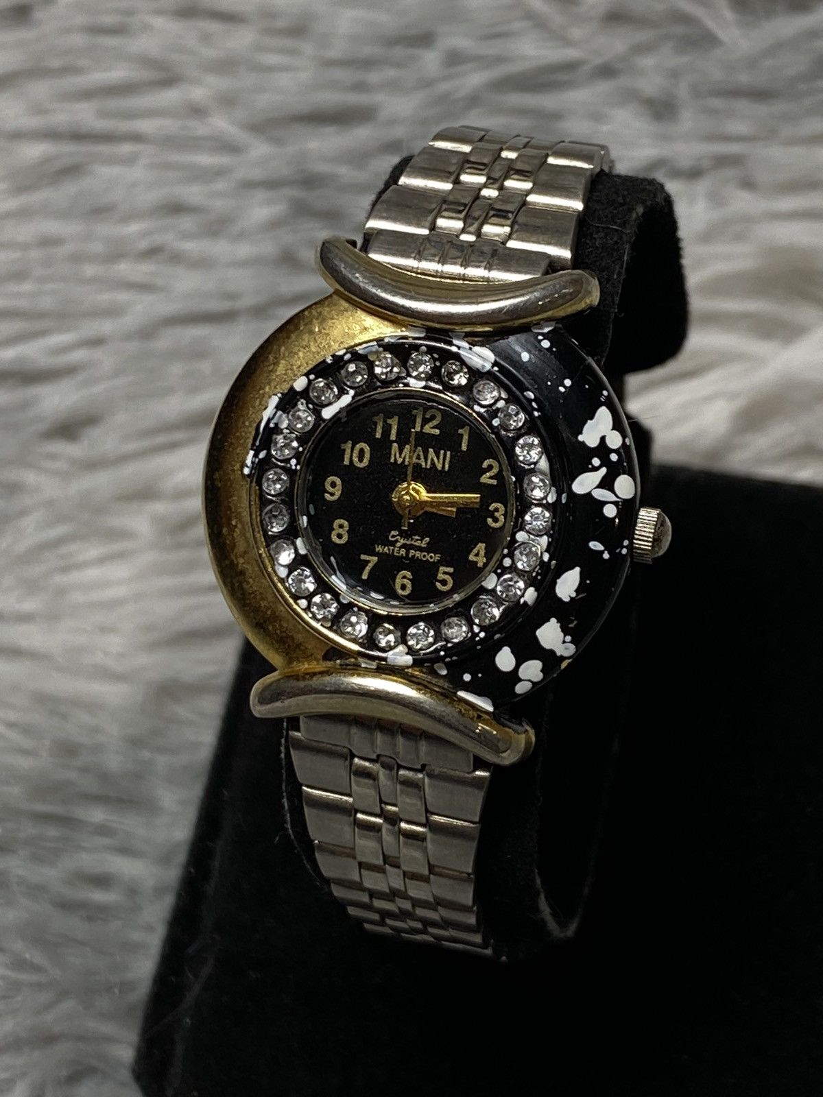 Japanese Brand Mani Two-Tone Watch with Crystal Accents Size ONE SIZE - 2 Thumbnail