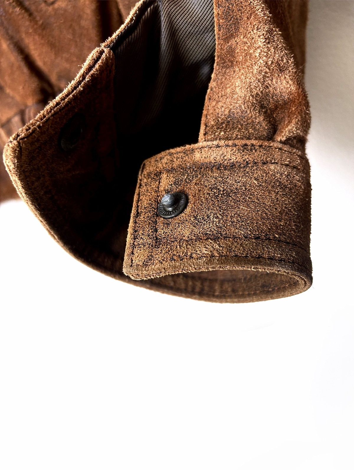 Genuine Leather Collezione Distressed Suede Leather Jacket Size US M / EU 48-50 / 2 - 12 Thumbnail