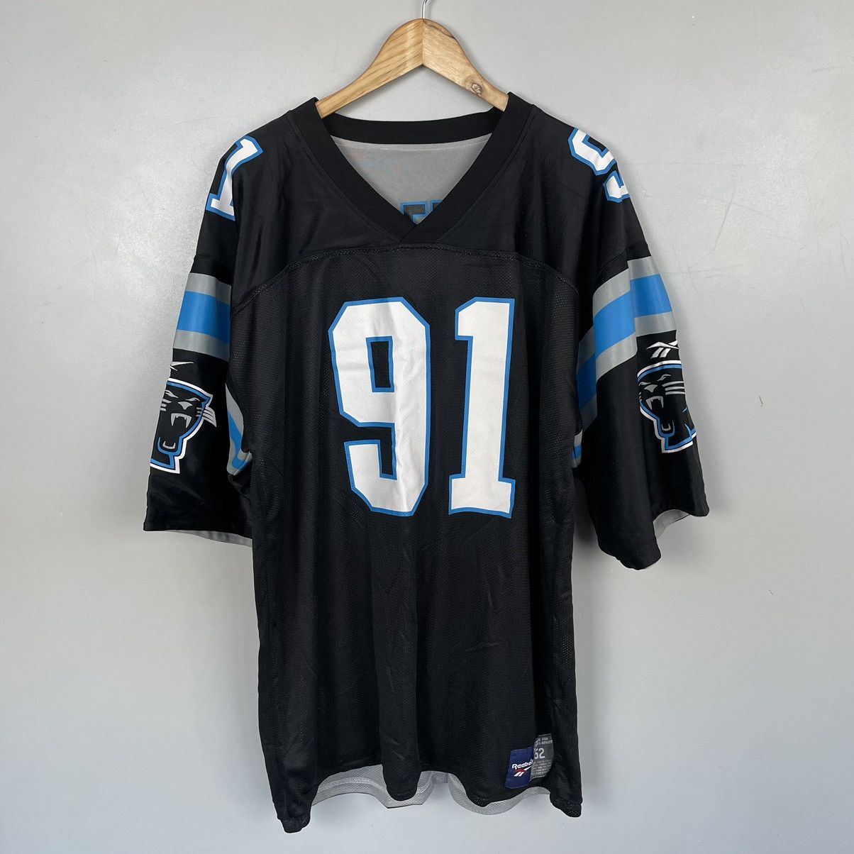 NFL × Vintage Kevin Greene Reebok bilateral Jersey Carolina Panthers #91 Size US L / EU 52-54 / 3 - 1 Thumbnail