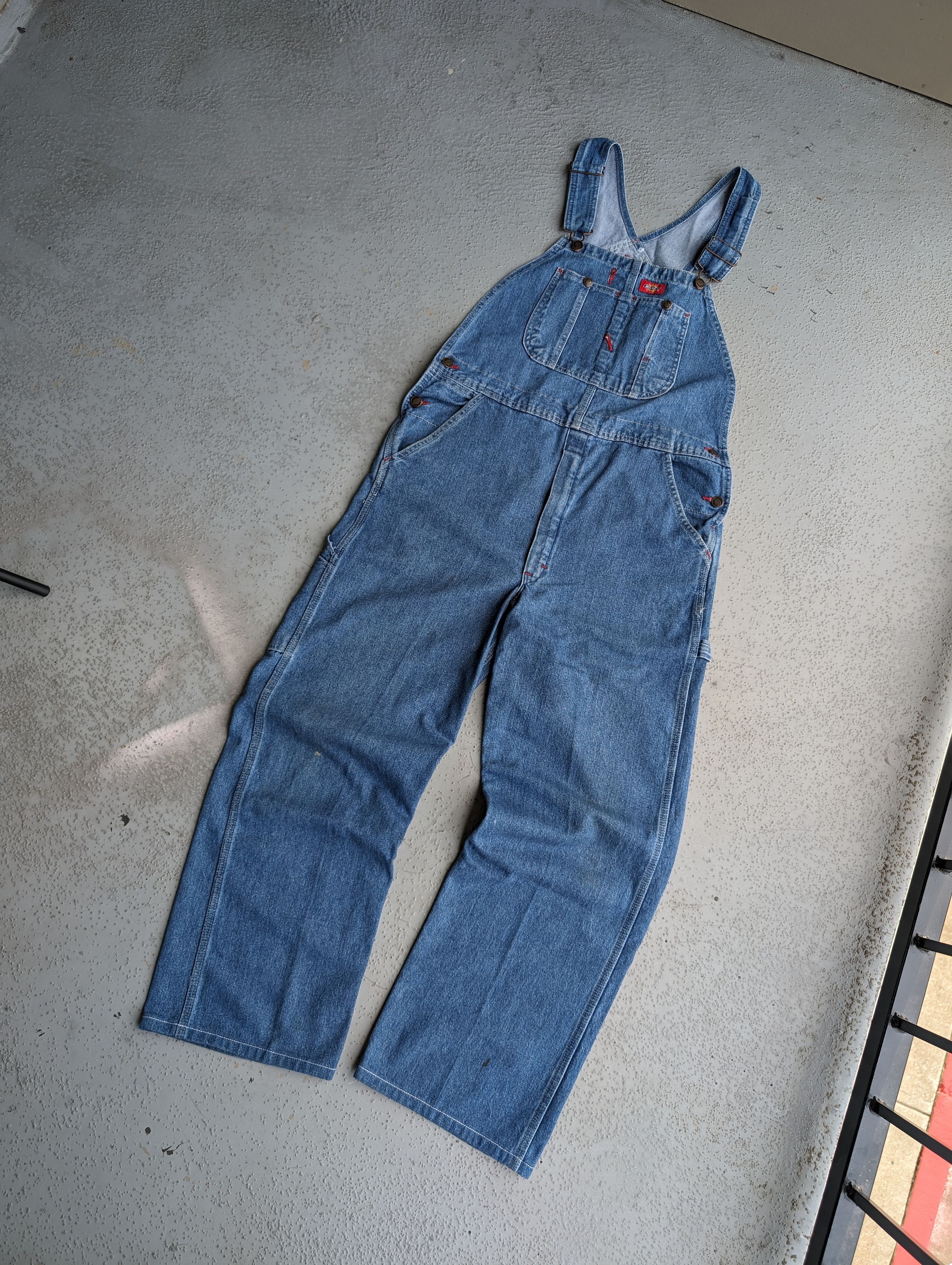 Pre-owned Carhartt X Dickies 30x32 Crazy Vintage Dickies Overall Sk8 Style In Blue
