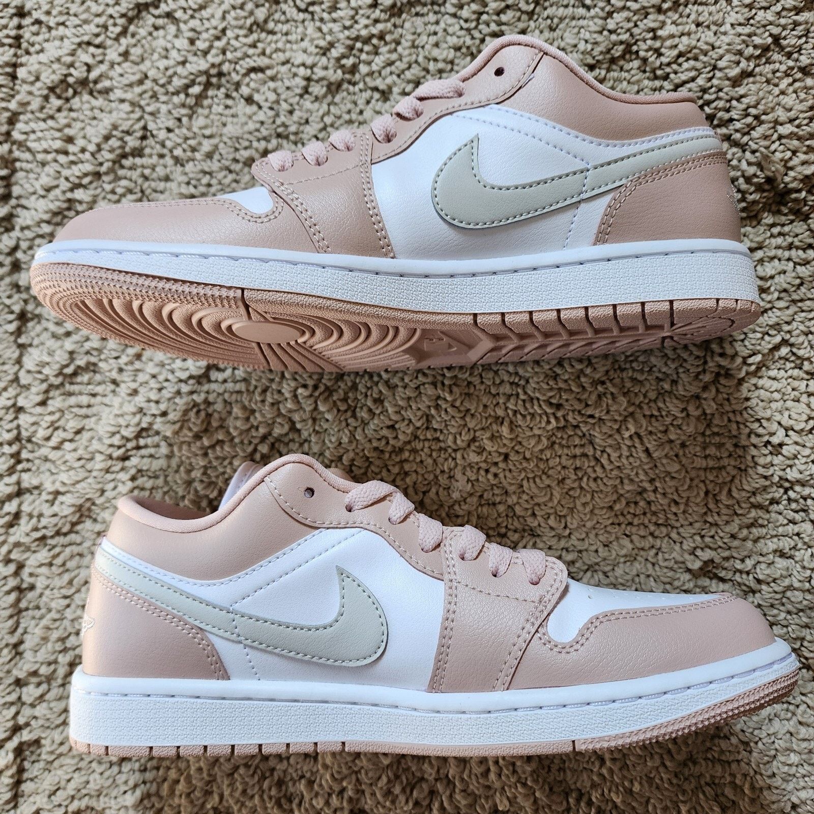 Jordan Brand Wmns Air Jordan 1 Low Pink White Grey Brand New Sz 8.5 Size US 8.5 / IT 38.5 - 3 Thumbnail