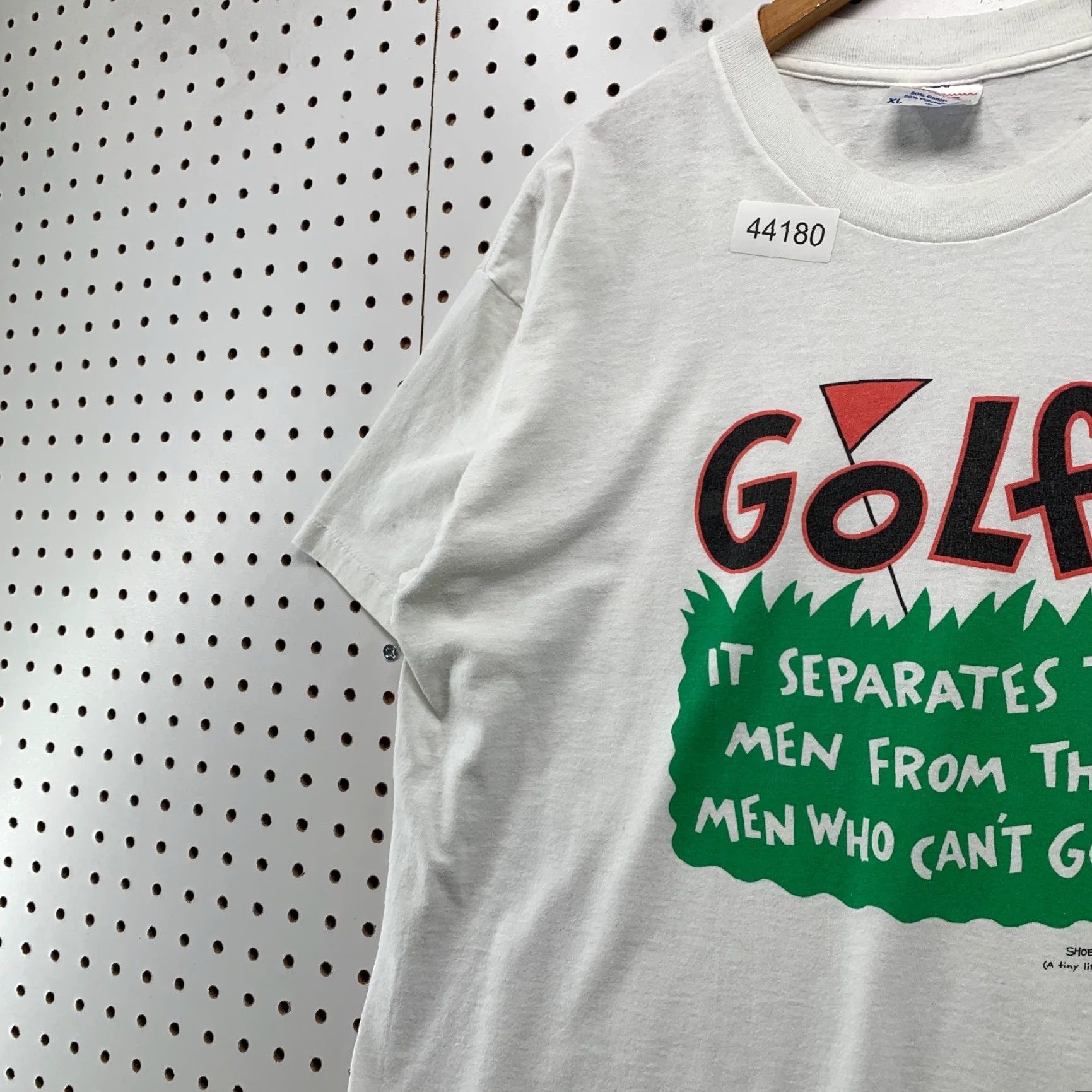 Vintage VINTAGE 90s Funny Golf Quote Shirt Mens XL White Shoebox Greetings Size US XL / EU 56 / 4 - 6 Thumbnail