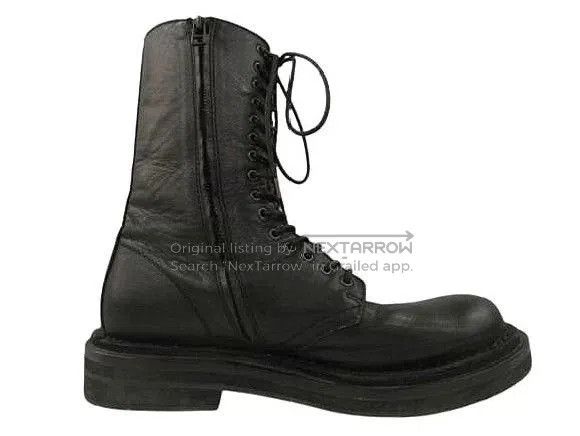 Yohji Yamamoto Yohji Yamamoto Black Leather Military Boots. Size US 9 / EU 42 - 6 Thumbnail