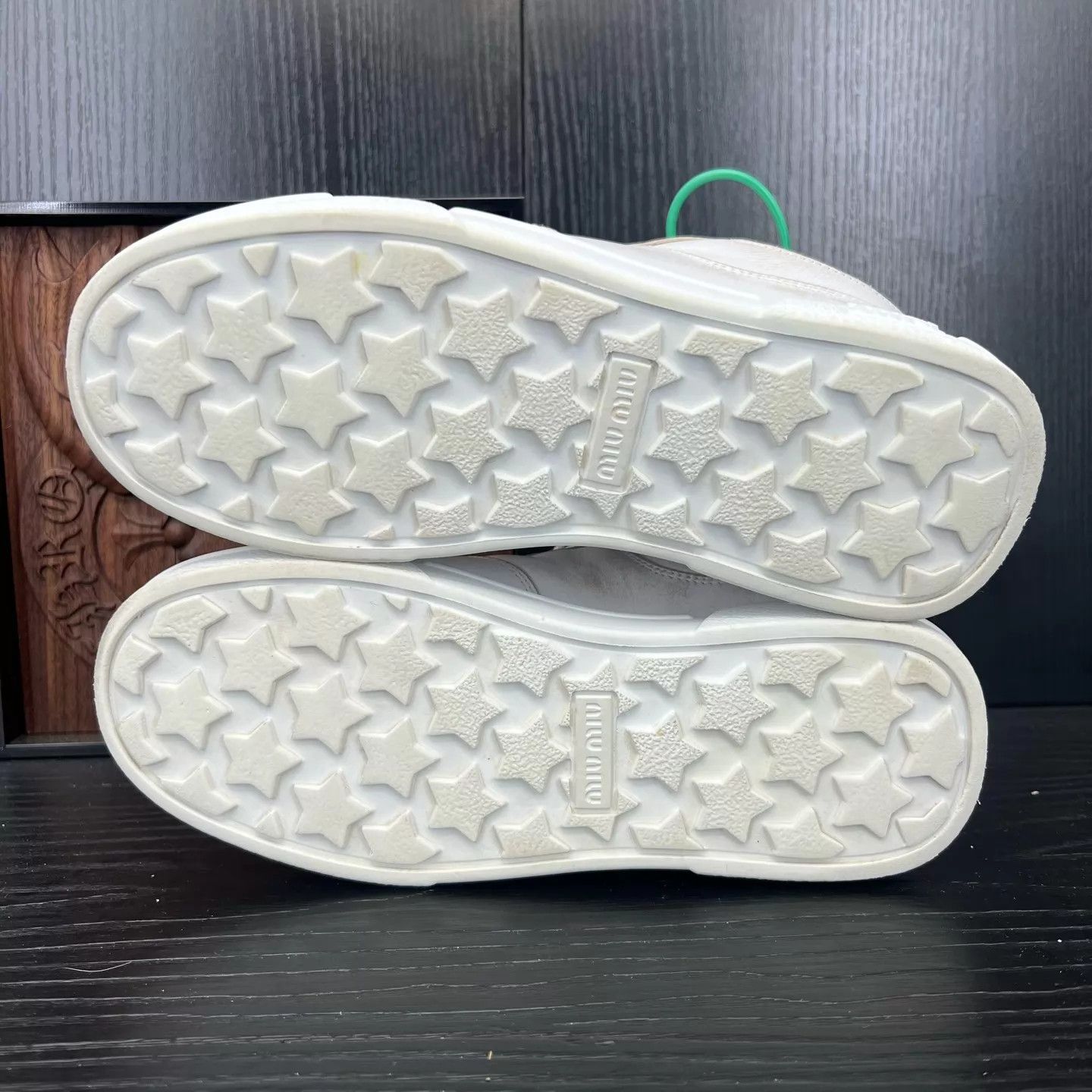 Miu Miu MIU MIU Leather Distressed Sneakers Women's 36 Size US 5.5 / IT 35.5 - 6 Thumbnail