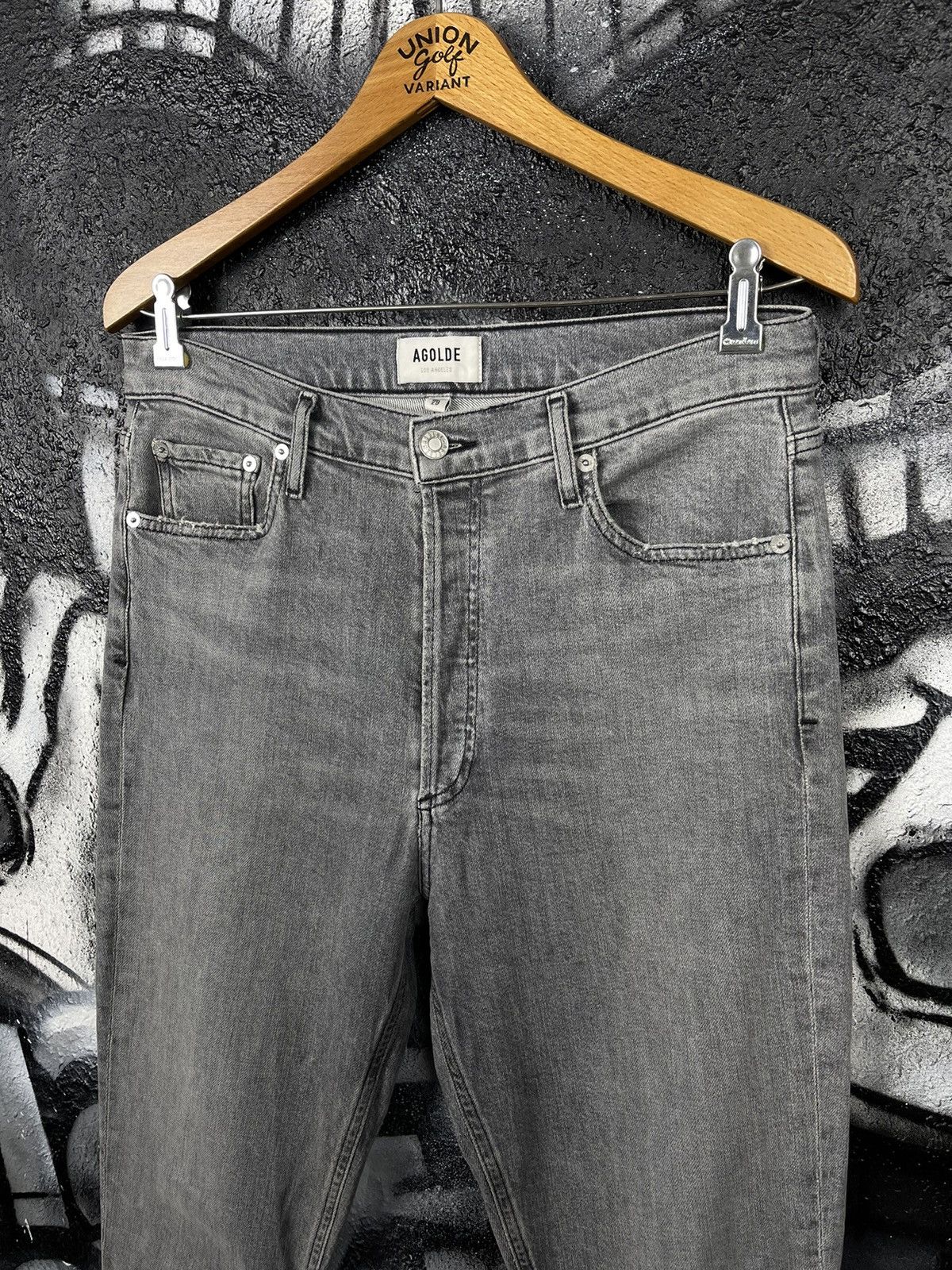 Agolde × Designer Agolde Los Angeles Washed Distressed Jeans Size 29 Size 29" - 3 Thumbnail