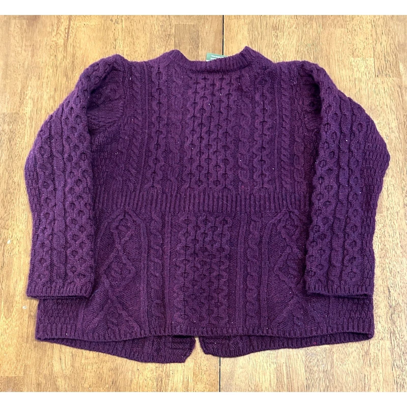 Vintage Shannon Woolen Mills Merino Wool Cardigan Sweater Small Purple Ireland Womens Size S / US 4 / IT 40 - 5 Thumbnail