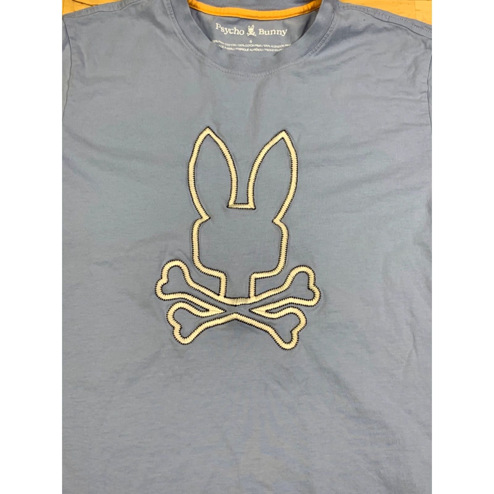 Psycho Bunny Psycho Bunny Shirt Mens 5 Blue Embroidered Logo Casual Crew Neck Size US S / EU 44-46 / 1 - 5 Thumbnail