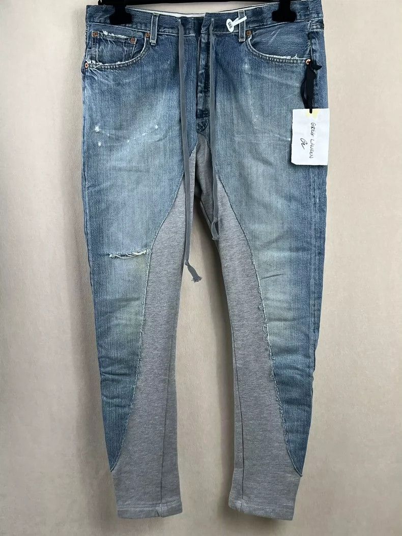 Greg Lauren Greg Lauren Patchwork off-the-ankle jeans Size US 30 / EU 46 - 1 Thumbnail