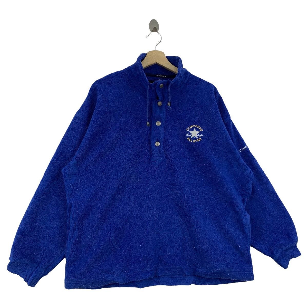 Converse × Vintage Vintage CONVERSE All Star Fleece Half Button Sweatshirt Size US M / EU 48-50 / 2 - 3 Thumbnail