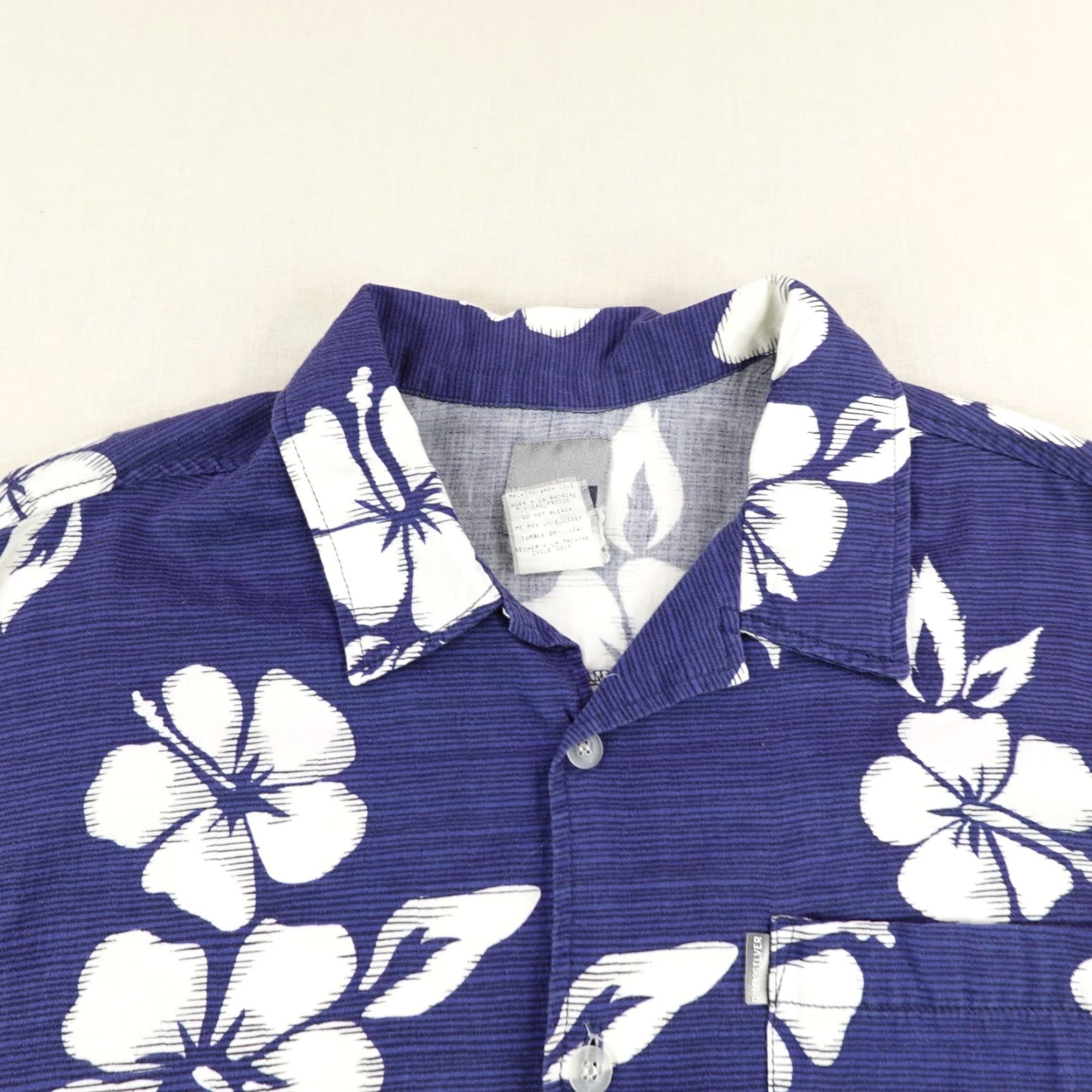 Quiksilver VINTAGE Quiksilver Shirt Mens Medium Blue Hawaiian Floral Button Up Surf Y2K Size US M / EU 48-50 / 2 - 2 Thumbnail
