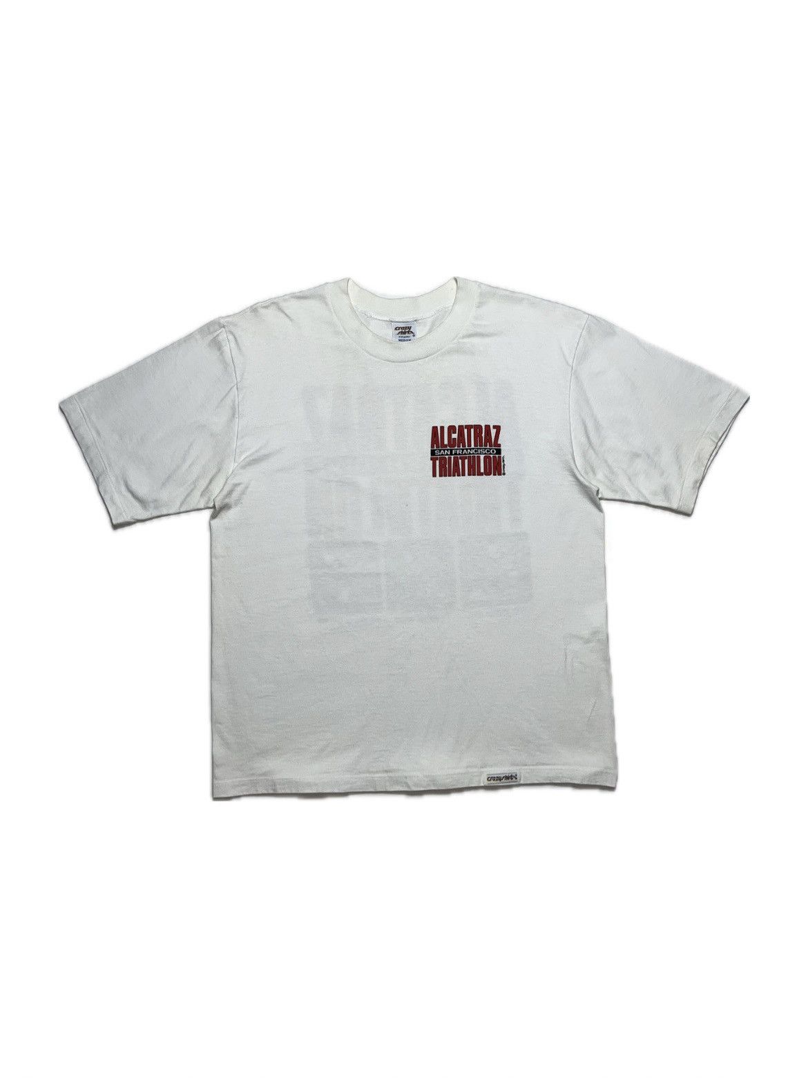 Vintage Vintage 90’s Alcatraz Triathlon single snitch heavy boxy tee Size US M / EU 48-50 / 2 - 2 Thumbnail