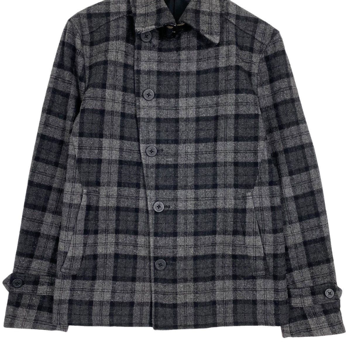 Japanese Brand Katharine Hamnett slant button plaid jacket Size US S / EU 44-46 / 1 - 5 Thumbnail