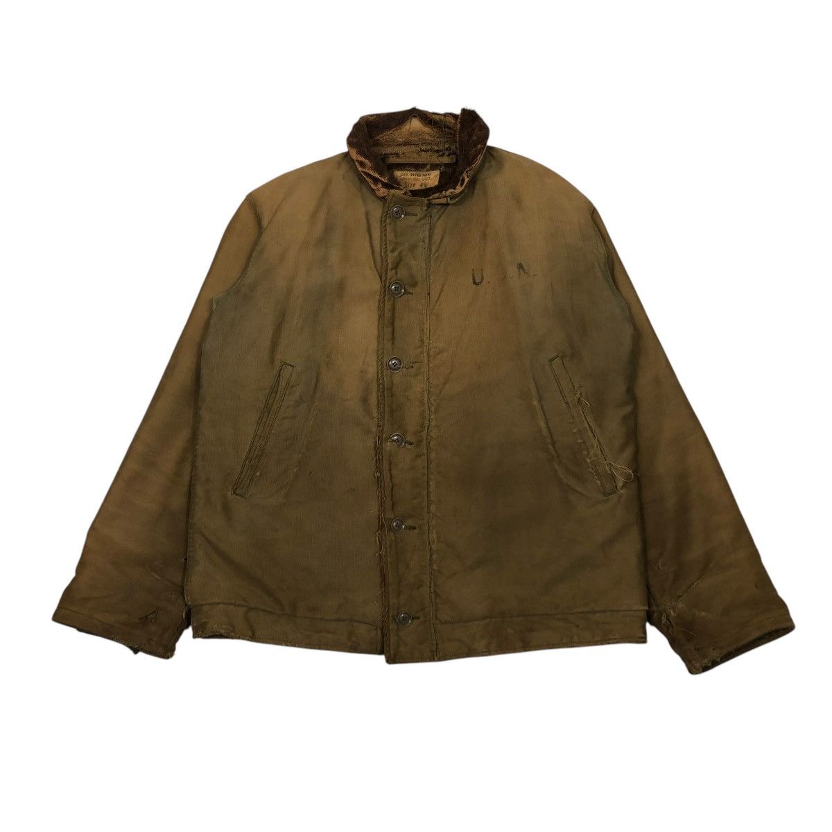 Vintage 🔥TRUE VINTAGE 40’s DECK JACKET NAVY DEPARTMENT USN JACKET Size US M / EU 48-50 / 2 - 1 Thumbnail