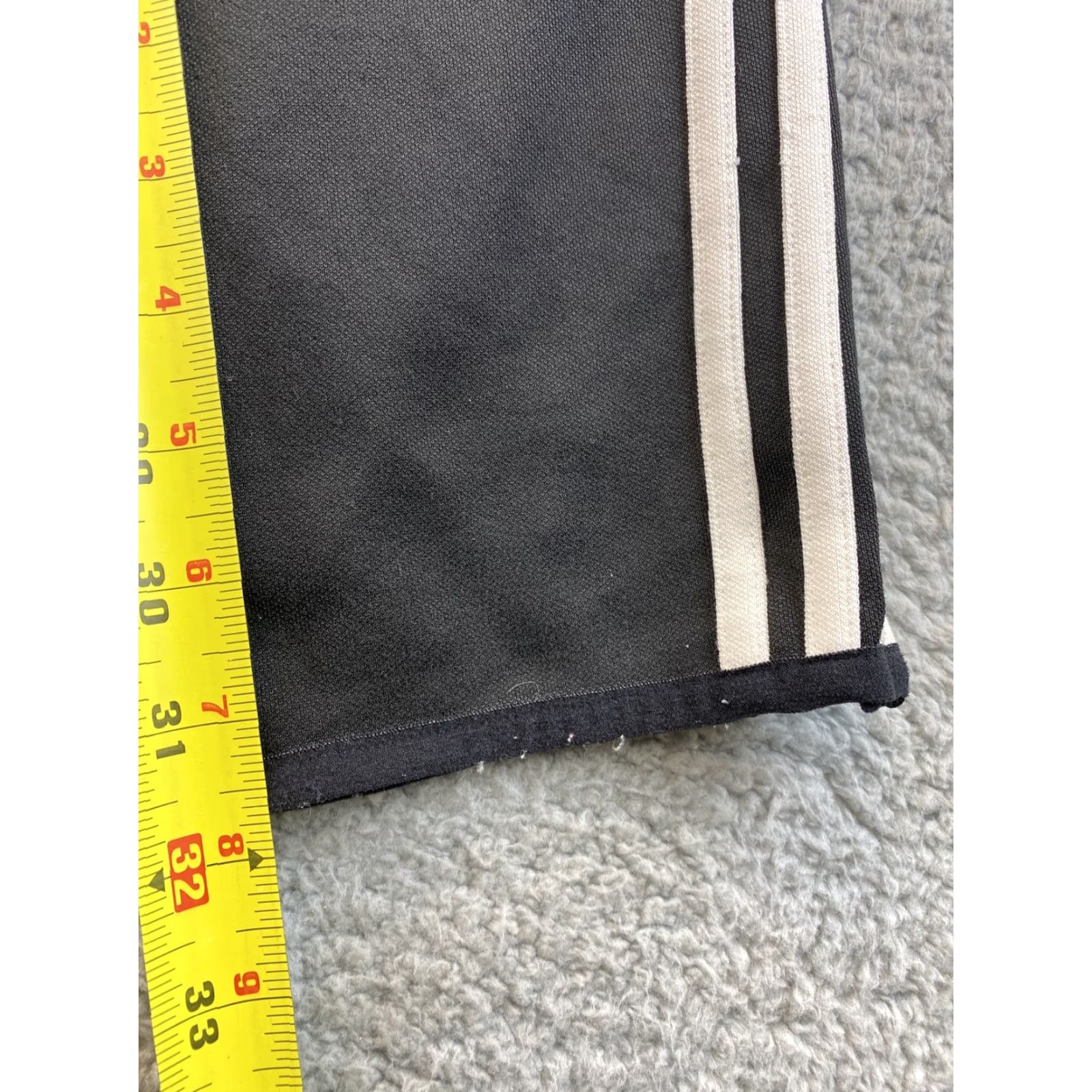Adidas VINTAGE? No. Adidas Track Pants Black Mens Large Regular Athletic Pants 34-inch Waist Inseam 32 Drawstring Side Zip 69-59 Size US 33 - 5 Thumbnail