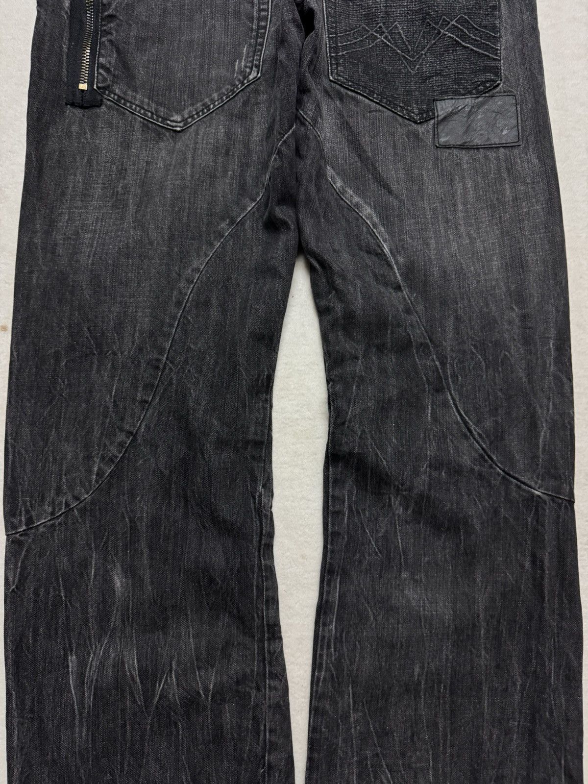 Tornado Mart VINTAGE 2000s JAPANESE FISHBONE BLACK MULTI-POCKET RARE Size US 35 - 11 Thumbnail