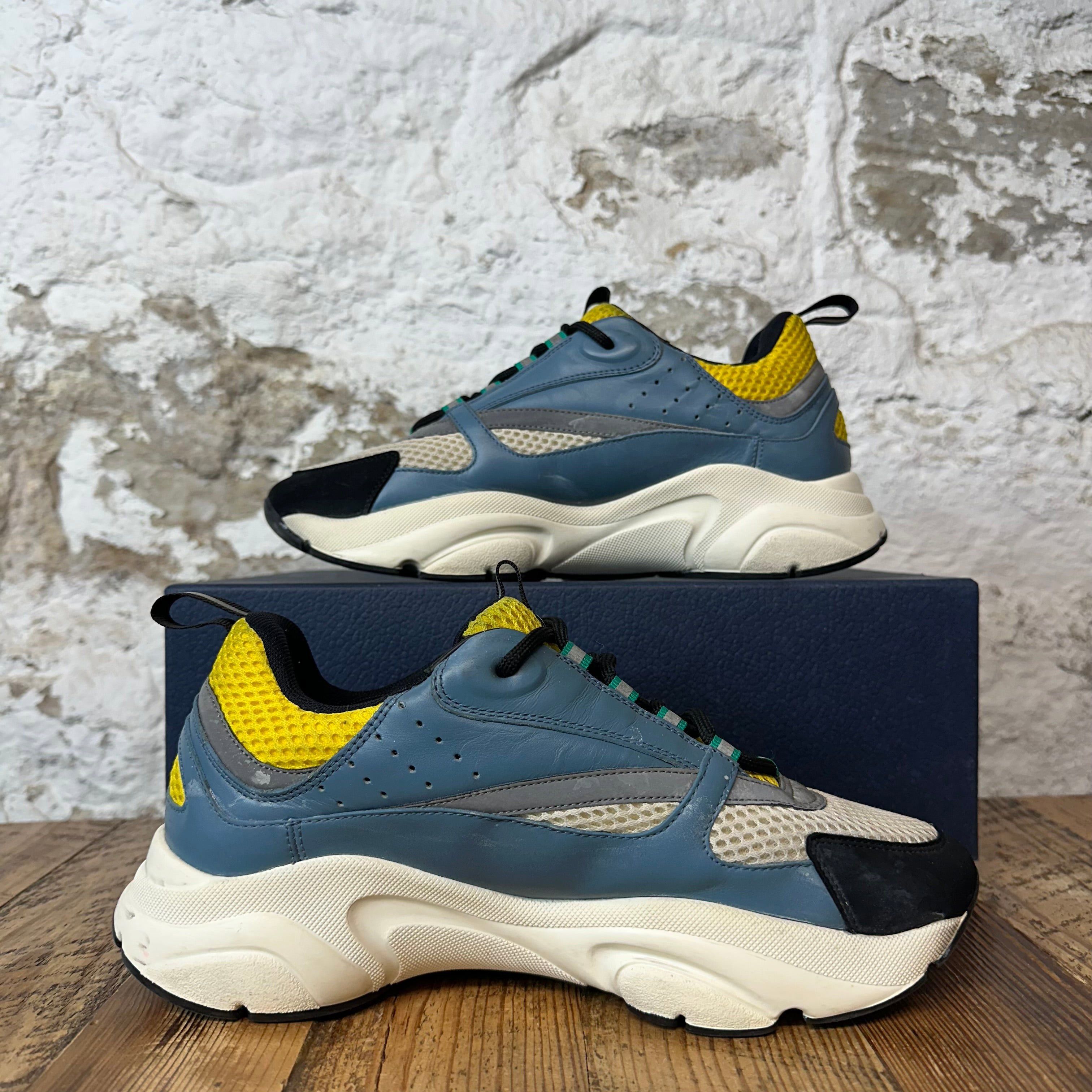 Dior Dior B22 Blue Yellow White Sneaker Sz 8 (41) Size US 8 / EU 41 - 2 Thumbnail