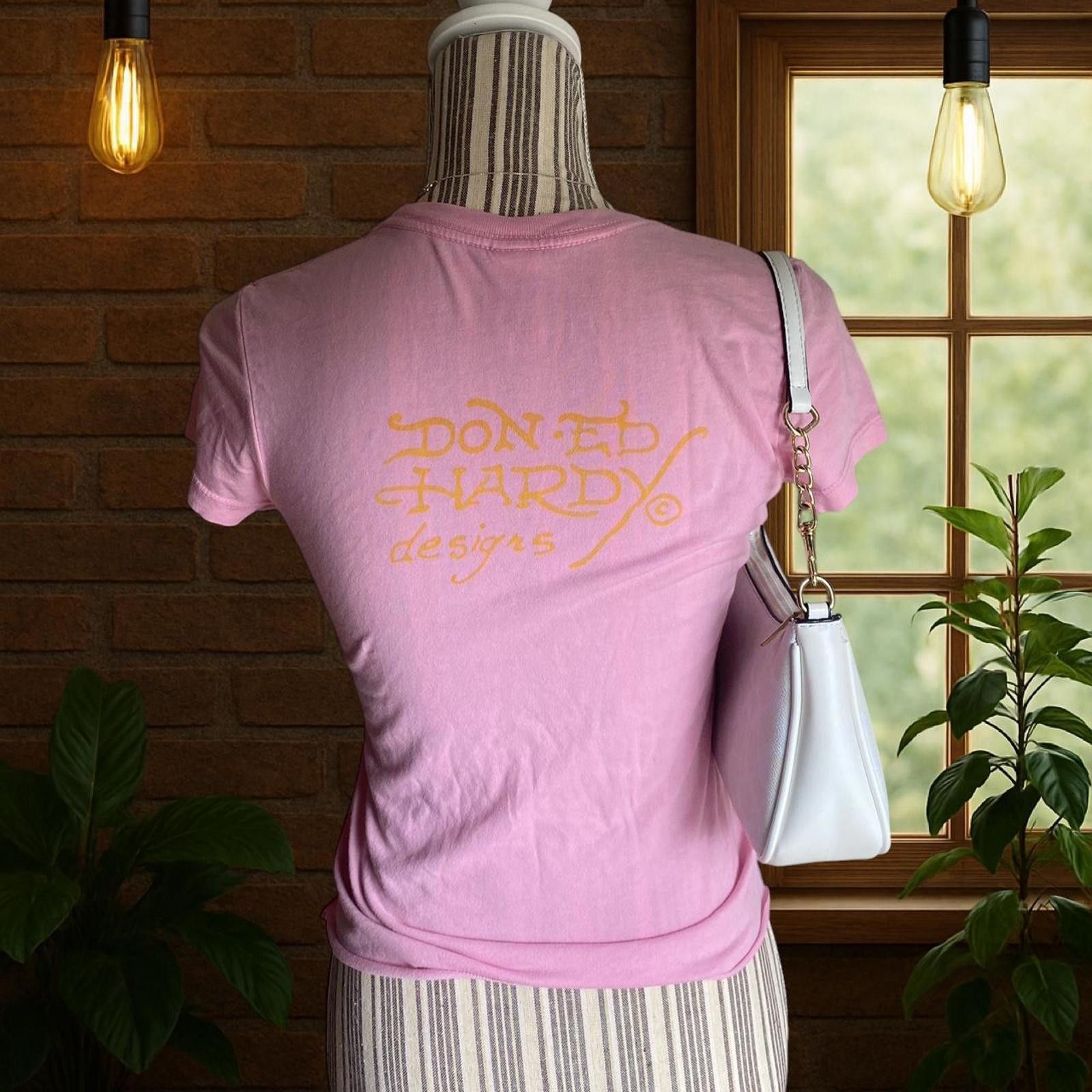 Ed Hardy Ed Hardy- Light pink baby tee with skull graphic Size S / US 4 / IT 40 - 3 Thumbnail